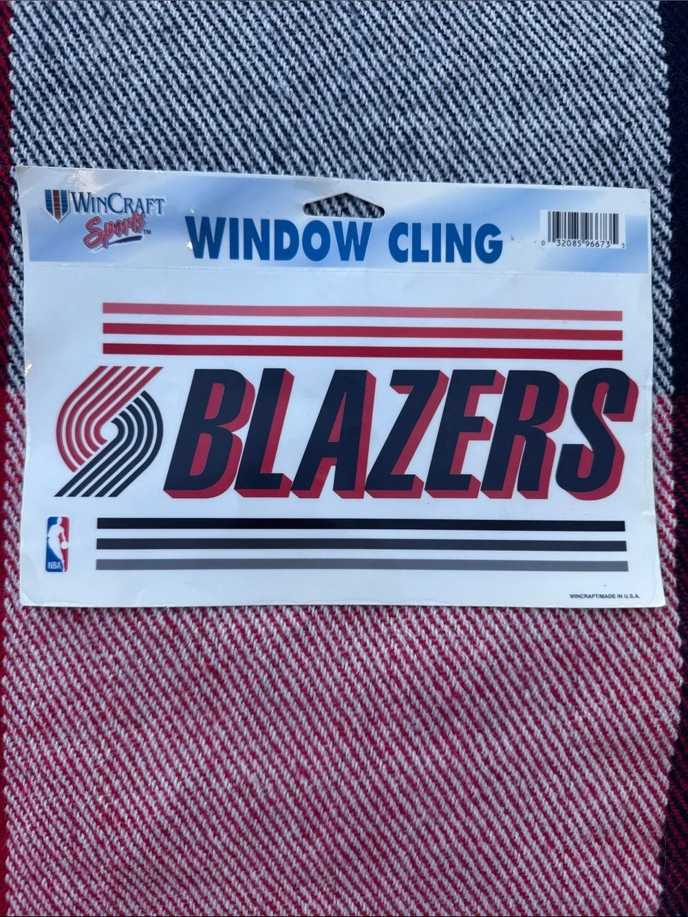 NWT Vintage PORTLAND TRAILBLAZERS WinCraft Sports Window Cling. Never used.